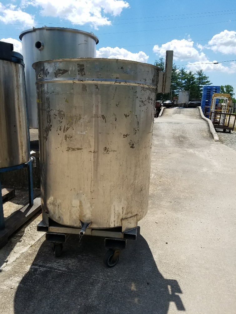 used 226 gallon stainless steel tank built by Chem-Tek.  36
